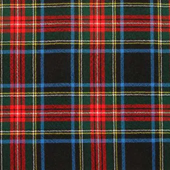 100% Wool Tartan Bow Tie - Stewart Black Modern