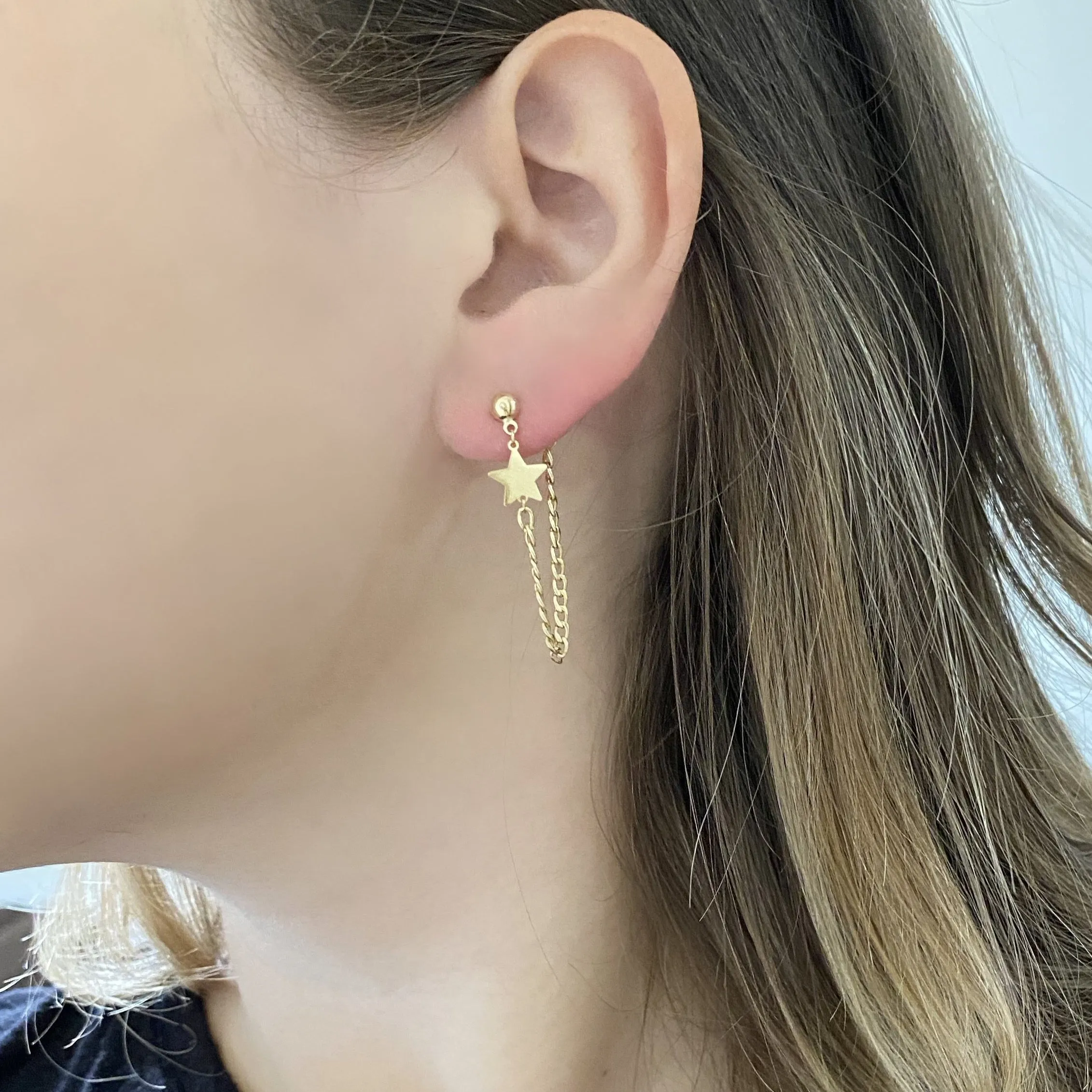 14K GOLD BAILEY STAR EARRINGS
