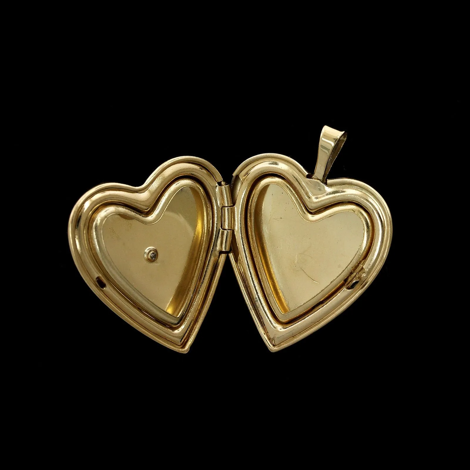 14K Two-Tone Estate Diamond Heart Locket