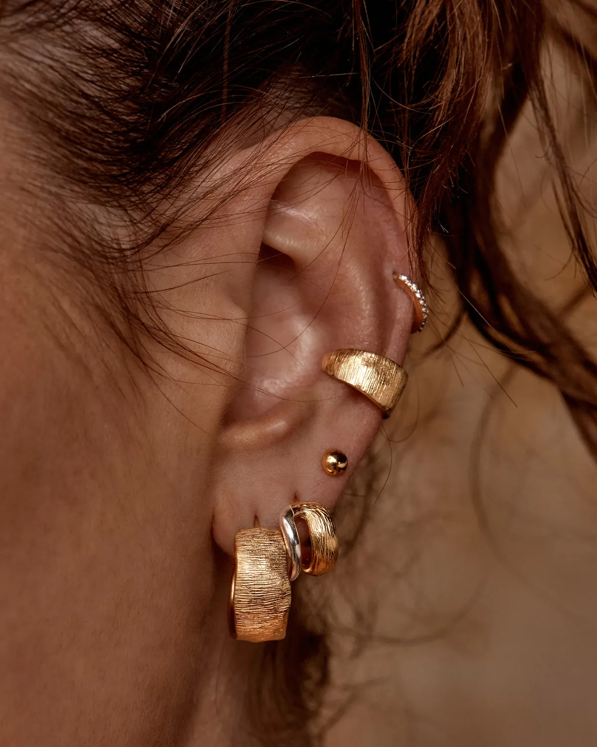 18k Gold Vermeil Woven Light Ear Cuff