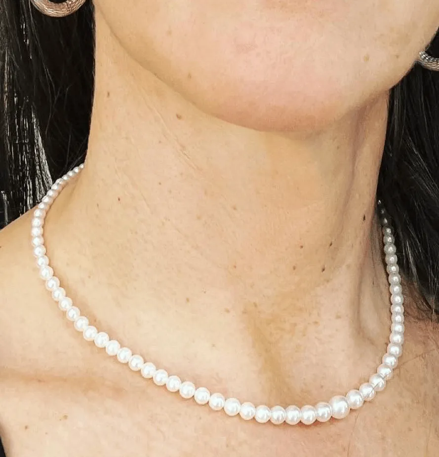 1920s Akoya Graduated Round Cultured Pearl Necklace