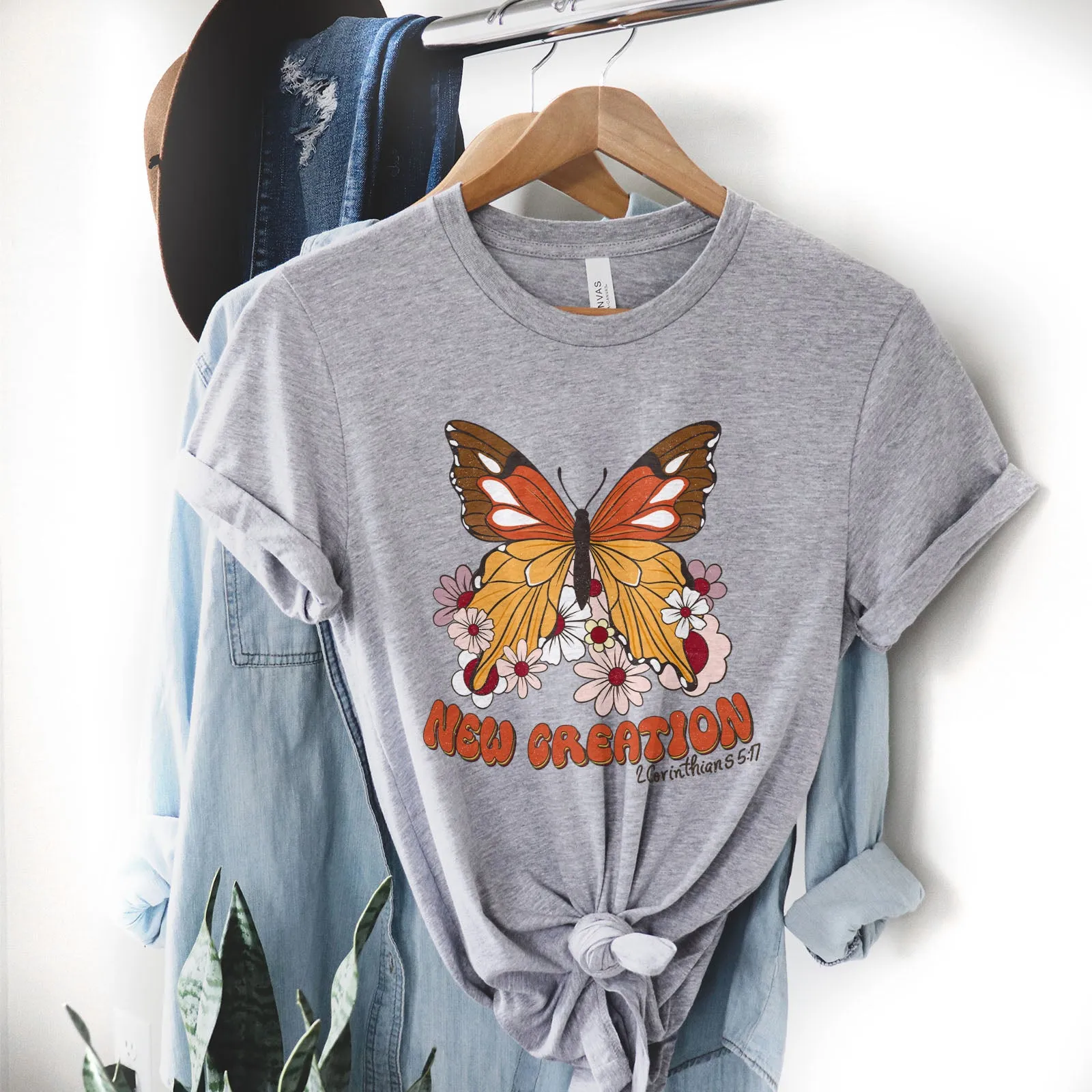 2 Corinthians 5:17 - New Creation Butterfly Tee