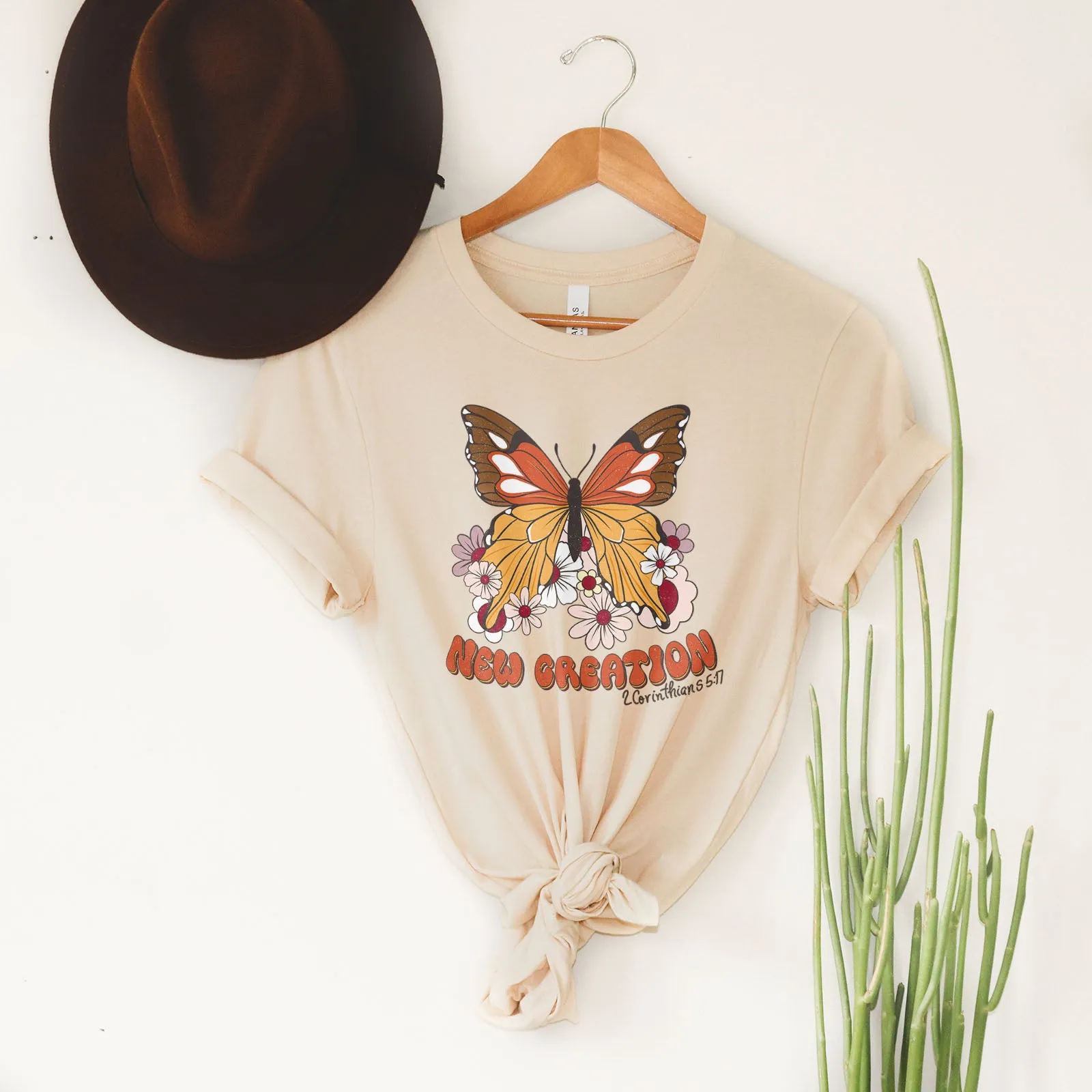 2 Corinthians 5:17 - New Creation Butterfly Tee