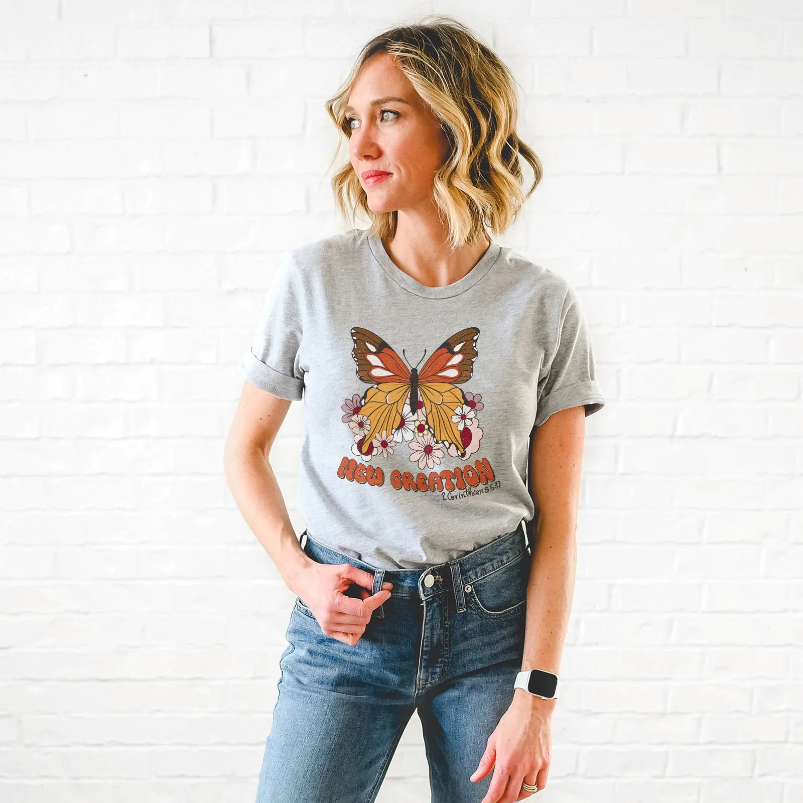 2 Corinthians 5:17 - New Creation Butterfly Tee