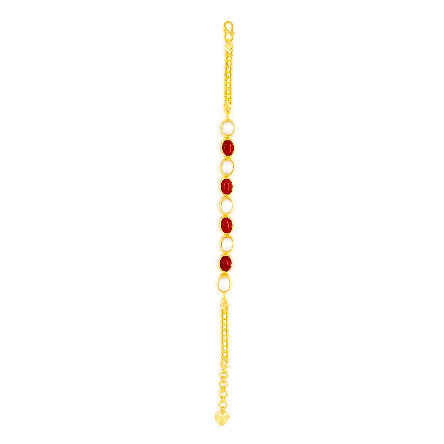 24ct Heavy Gold Plated Stone Bracelet Bangle PSBR1PC-062