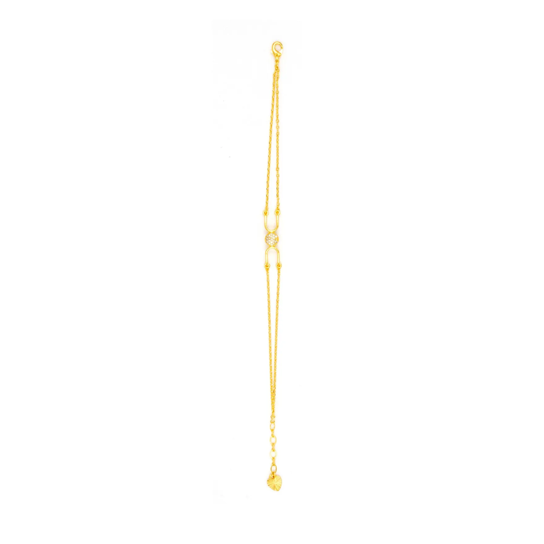 24ct Heavy Gold Plated Stone Bracelet Bangle PSBR95W-052