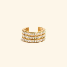 3 Crystal Roles Ear Cuff