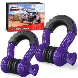 3/4 inch D-Ring Shackle Purple (Pair)