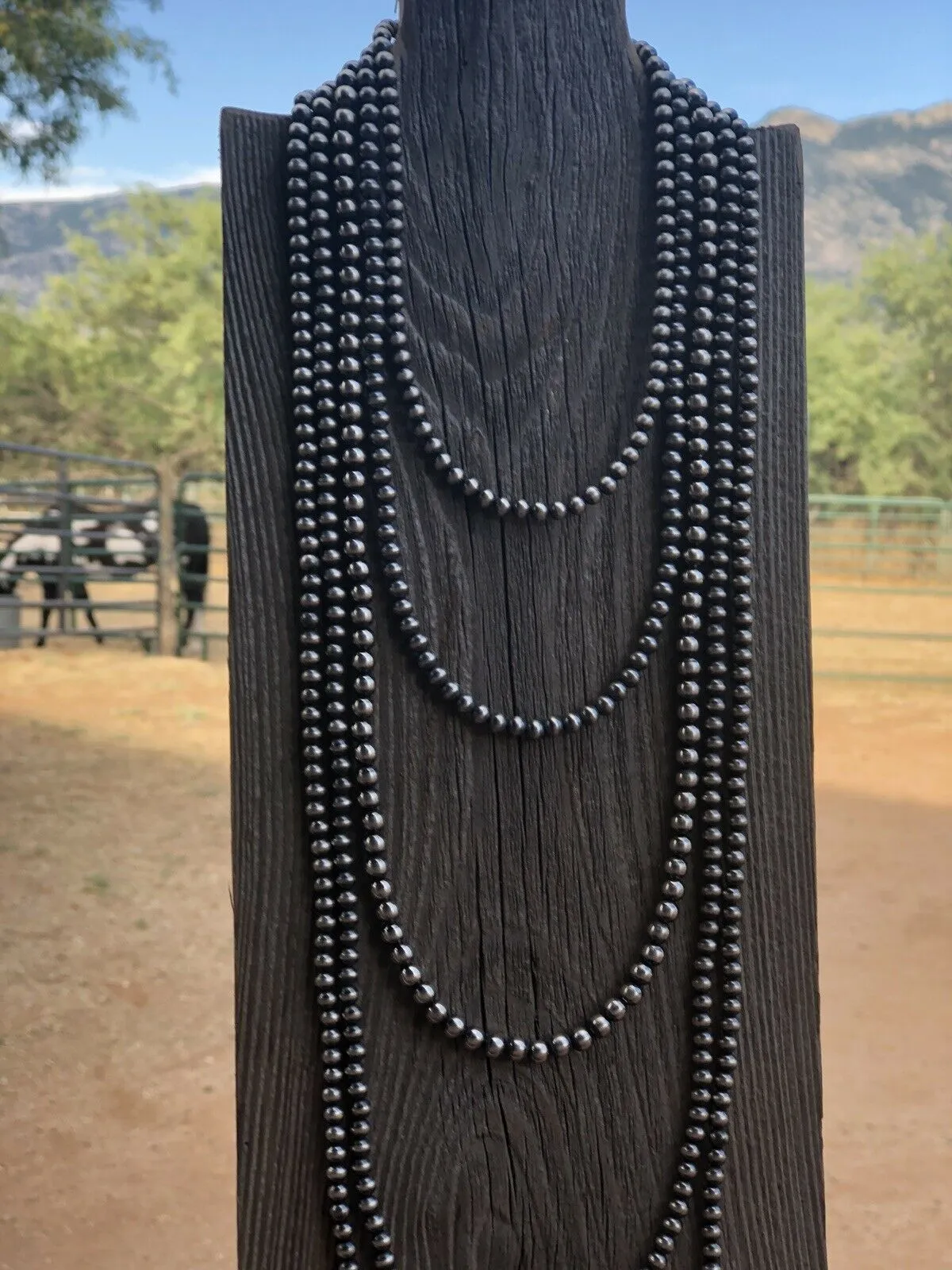 5mm Navajo Pearl Beaded Necklace