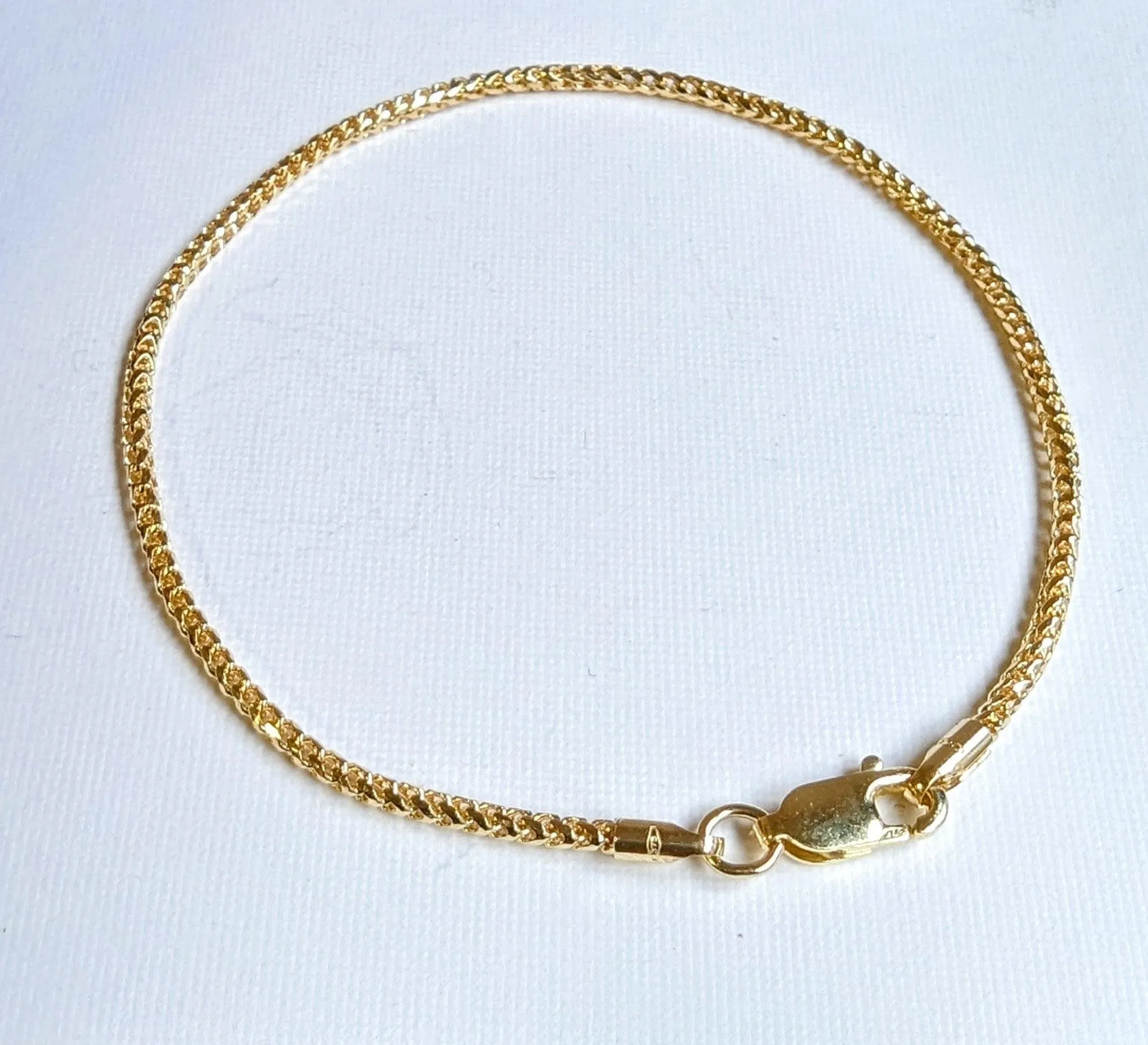 9ct Gold Franco Chain Anklet