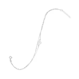 9"   1" Double Strand Heart Anklet