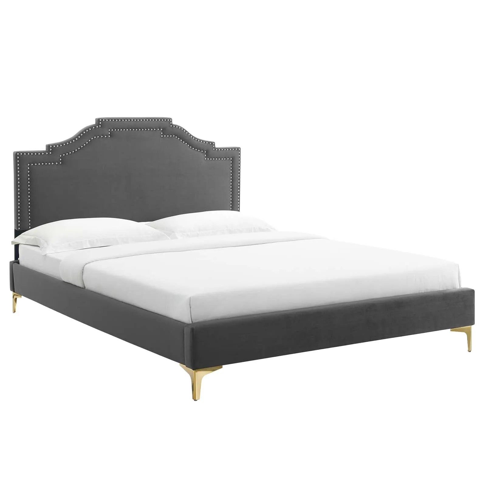 Adelaide Performance Velvet Full Platform Bed By Modway - MOD-6856 - Charcoal