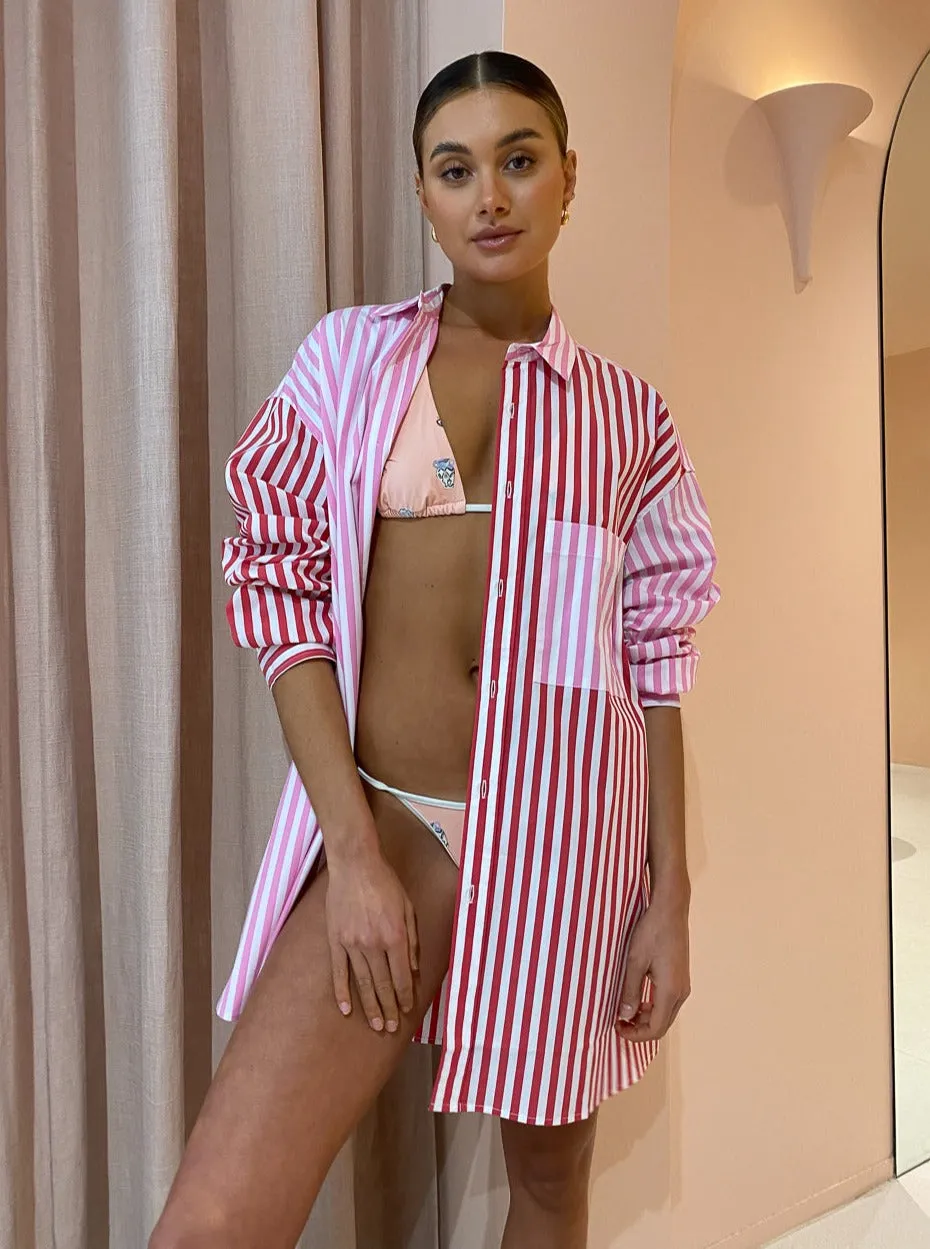 Alemais Cleo Tri Bikini Top in Pink