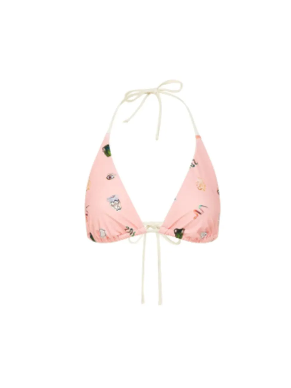 Alemais Cleo Tri Bikini Top in Pink