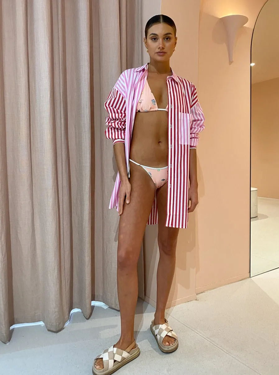 Alemais Cleo Tri Bikini Top in Pink