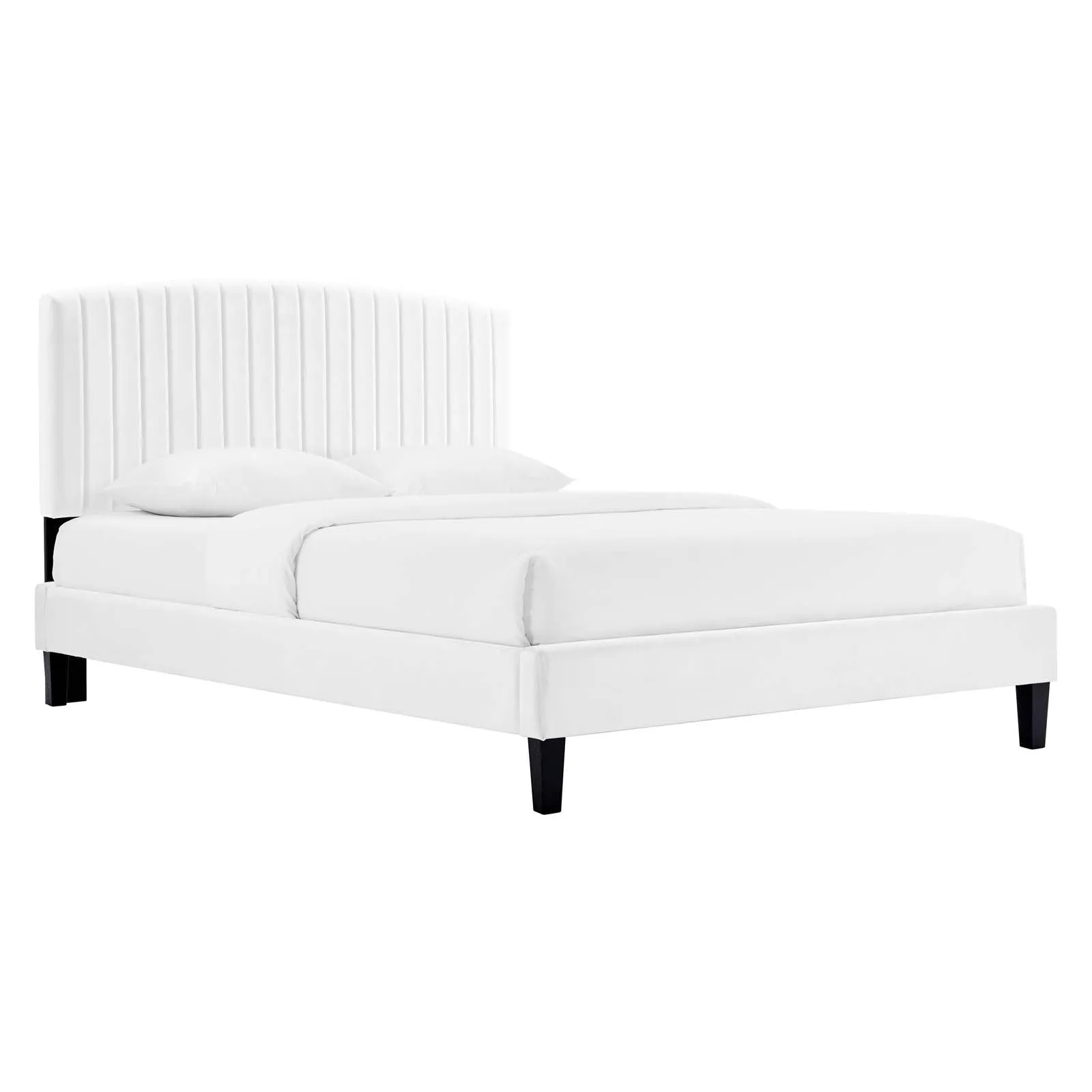 Alessi Performance Velvet Full Platform Bed By Modway - MOD-7037 - White