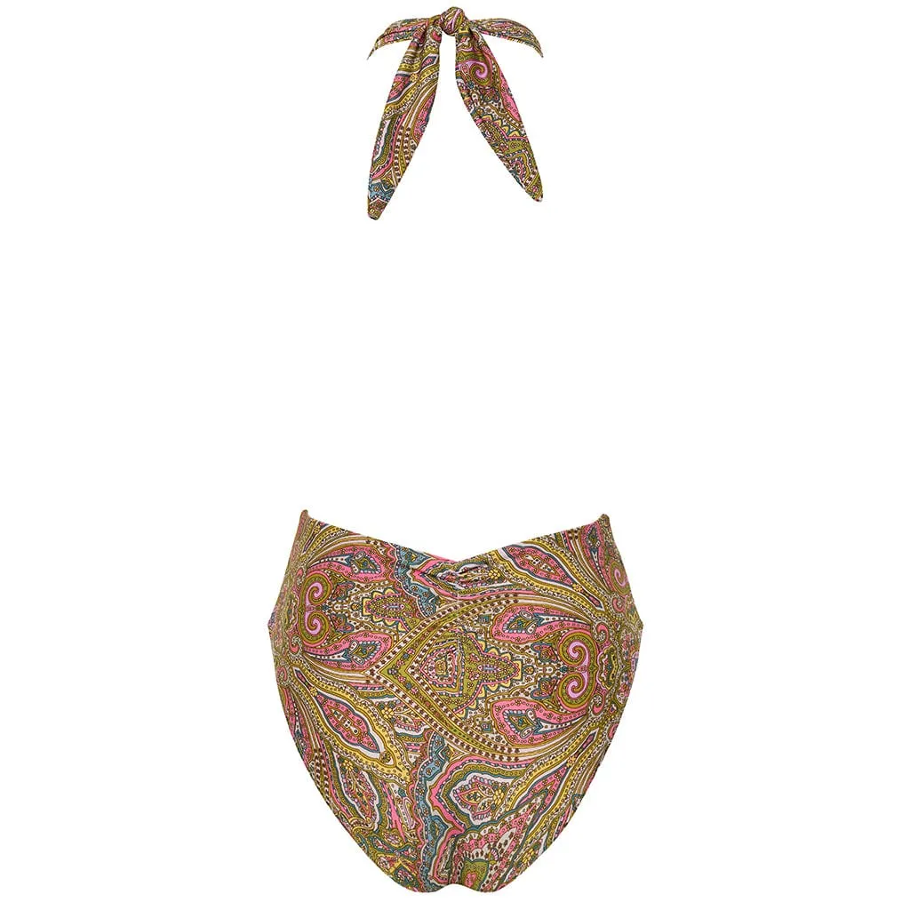 Ali Paisley Tropez Tie-Up One-Piece