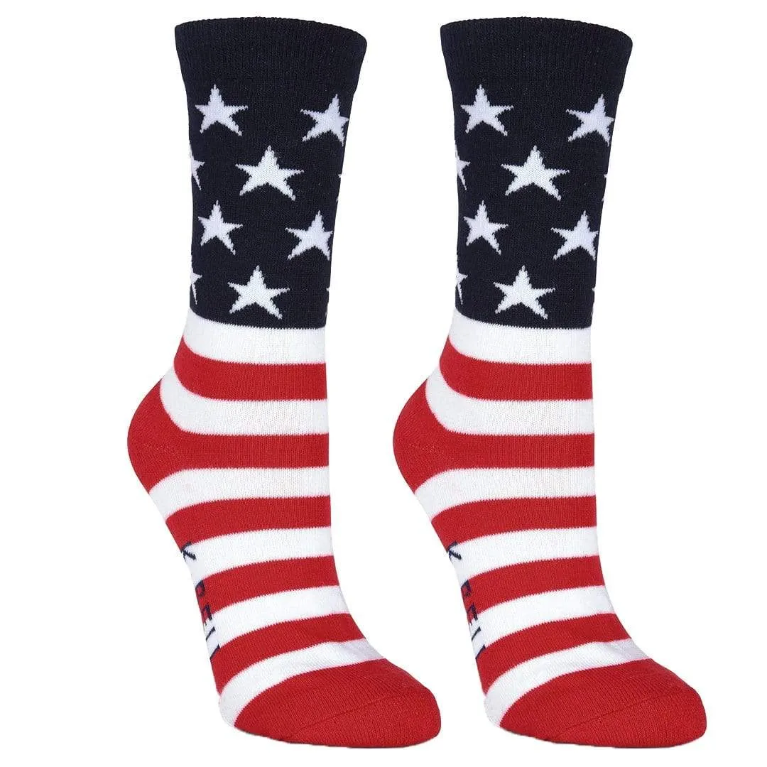 American Flag Sock Women's Crew Sock