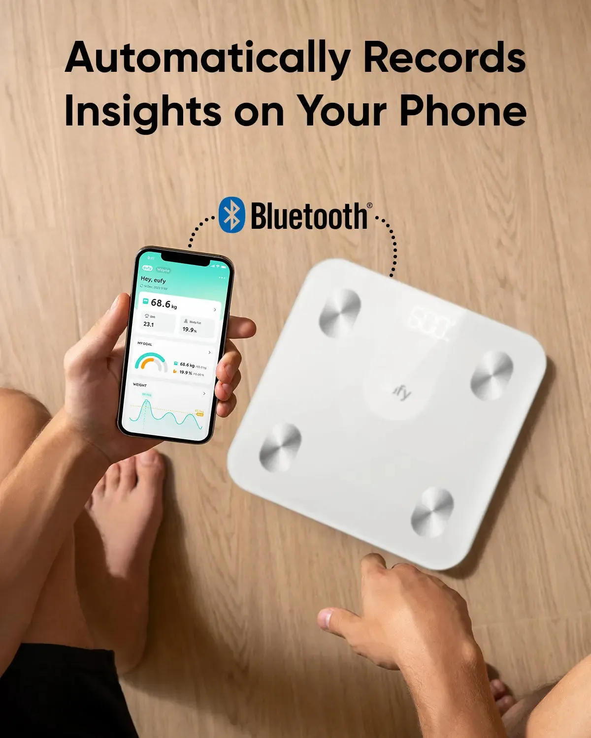 Anker Smart Scale A1, Compact Digital Bathroom Scale with 12 Measurements T9120