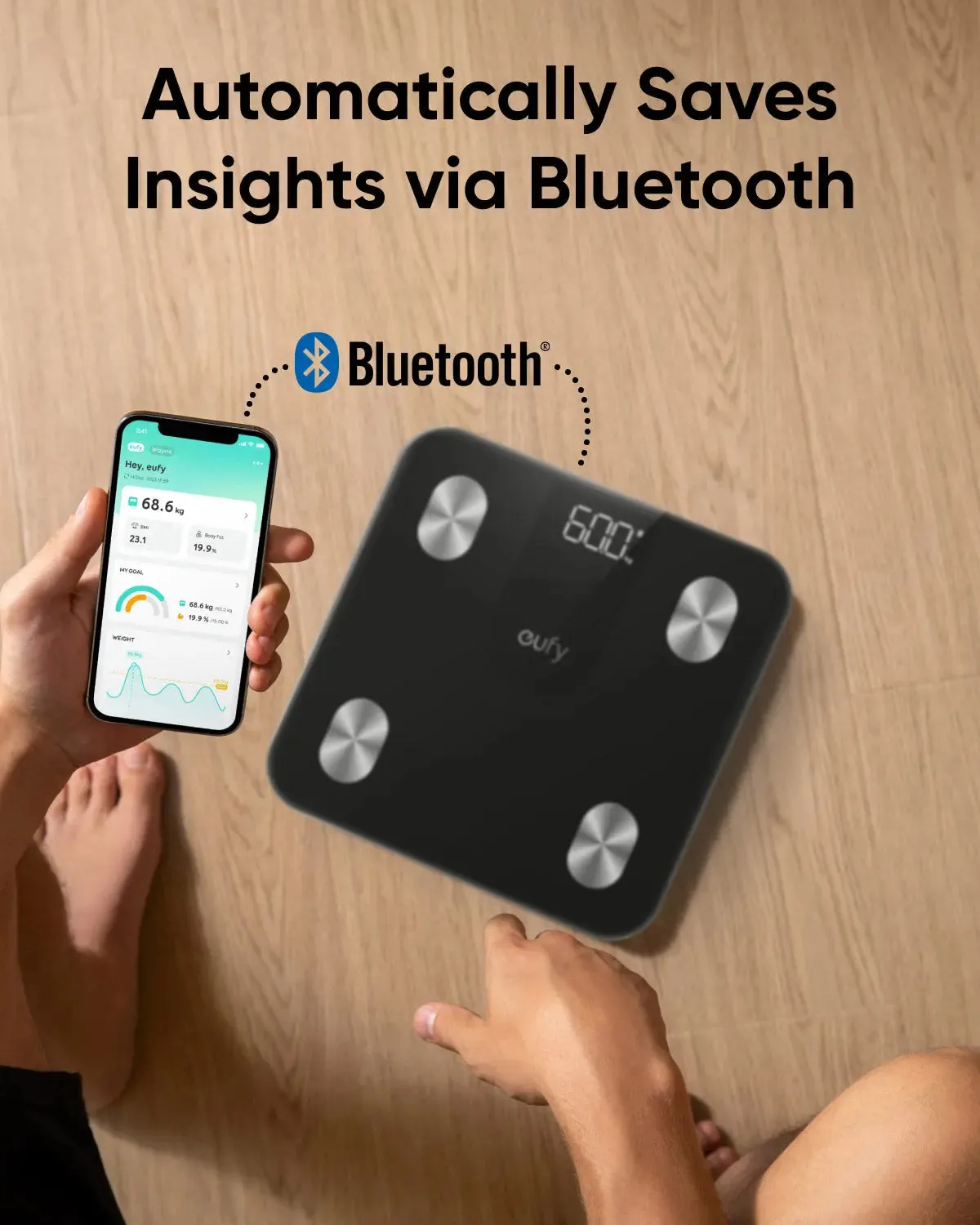 Anker Smart Scale A1, Compact Digital Bathroom Scale with 12 Measurements T9120