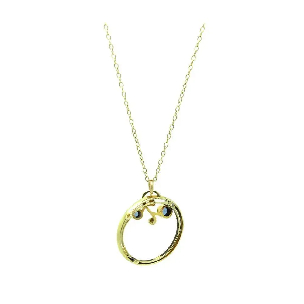 Antique Edwardian Sapphire & Pearl Gold Conversion Necklace
