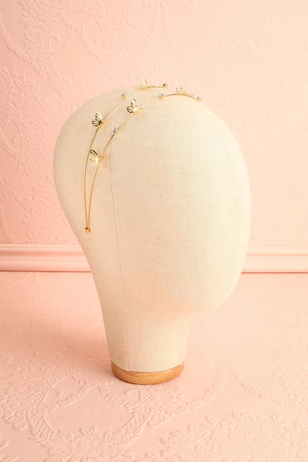 Apheleia | Golden Headband w/ Butterflies