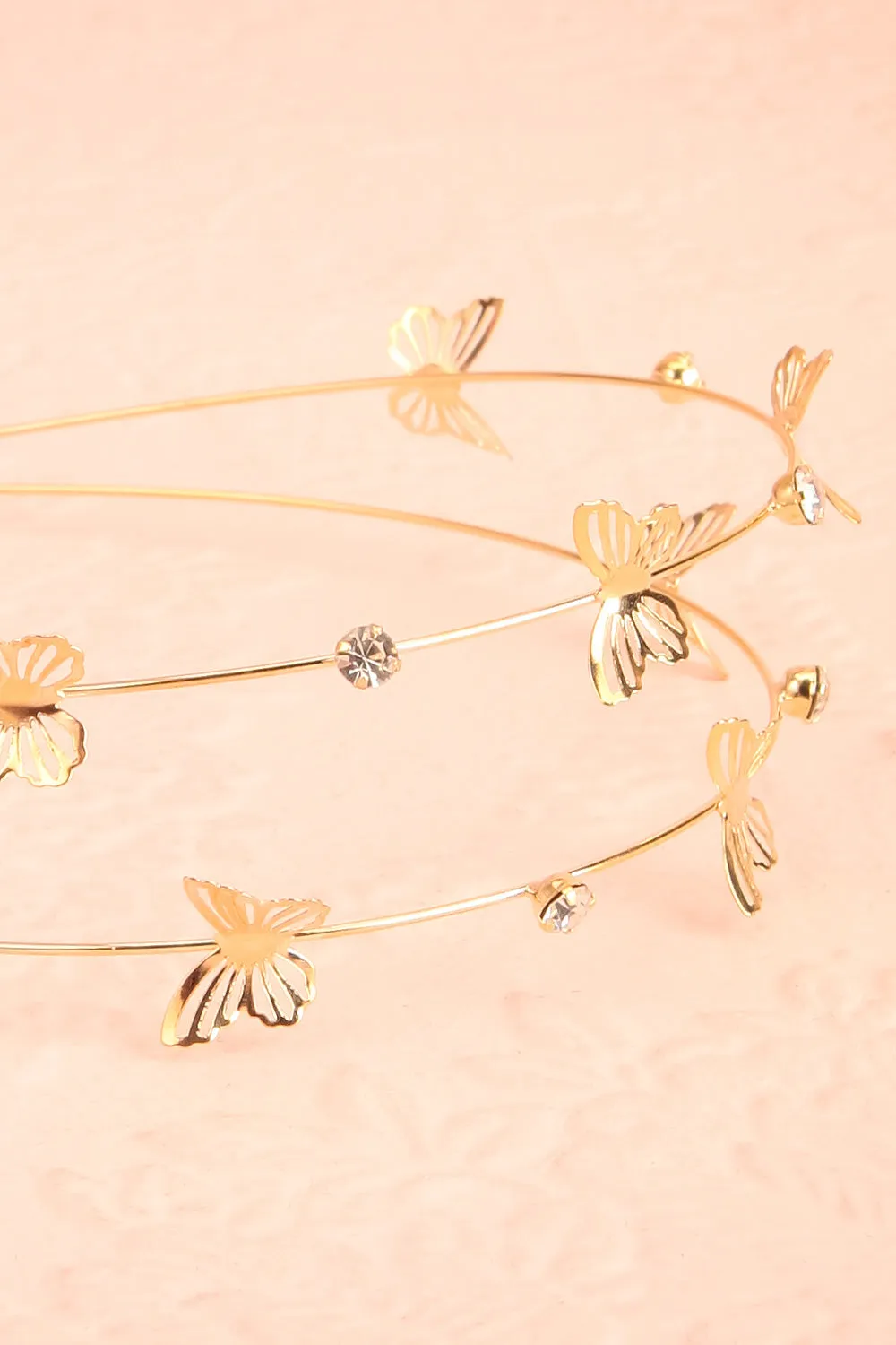 Apheleia | Golden Headband w/ Butterflies