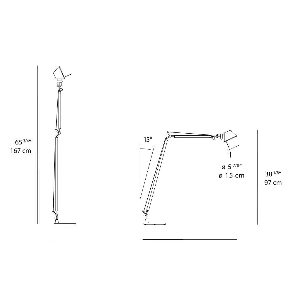 Artemide Tolomeo Reading floor lamp LED 3000K