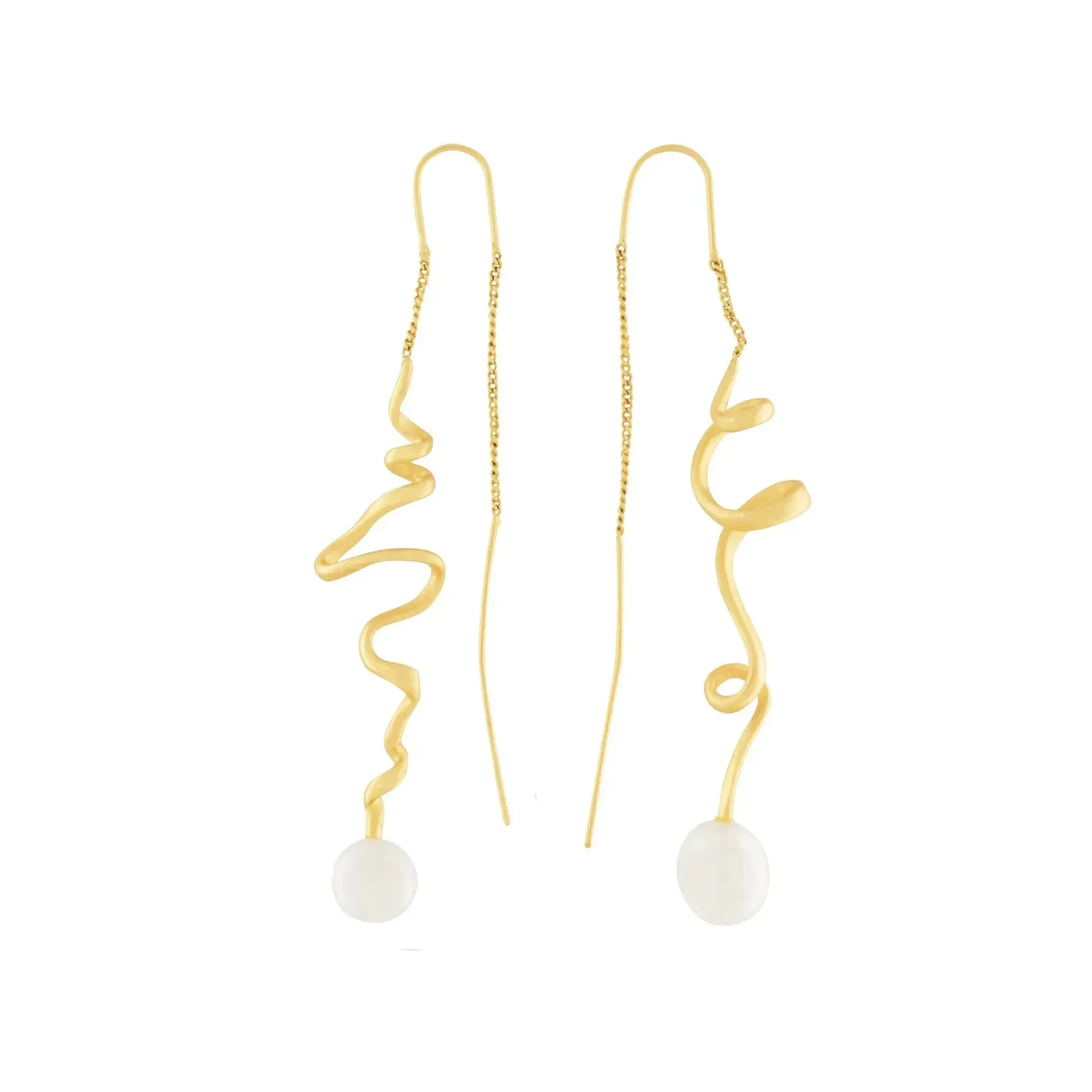 Audrey Organic Chain Earring Gold Plating
