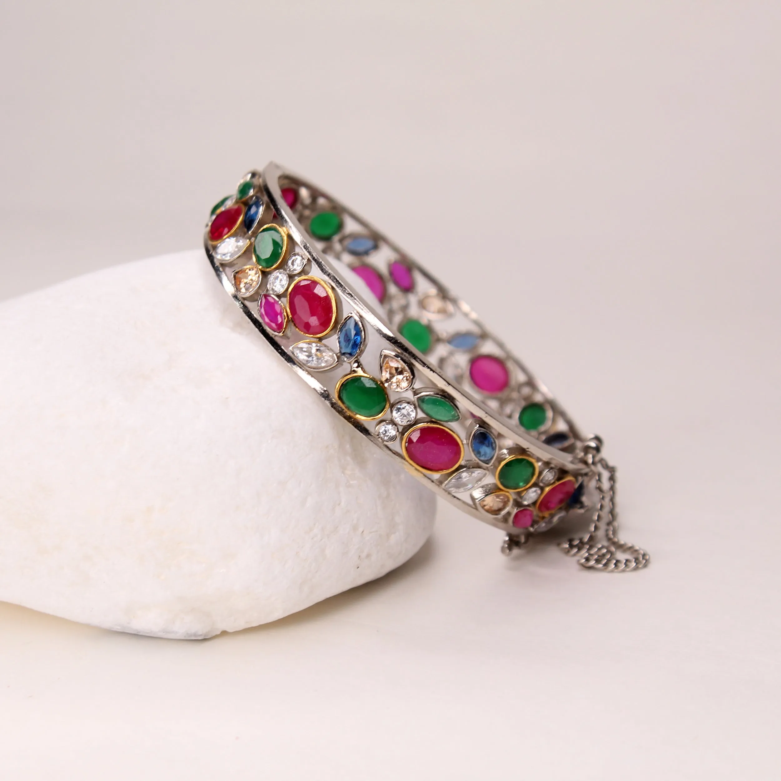 Bangle in Multi Color Stones