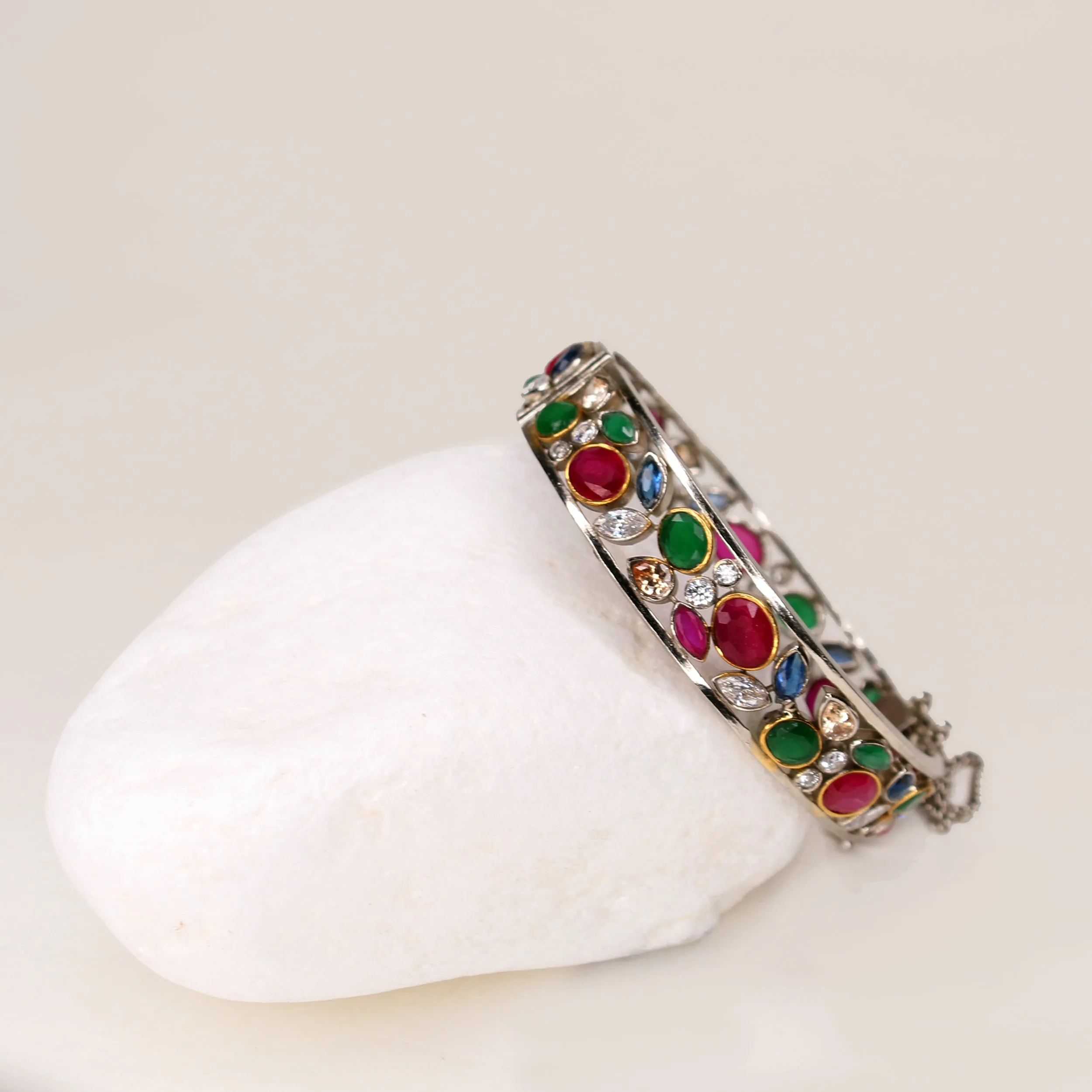 Bangle in Multi Color Stones