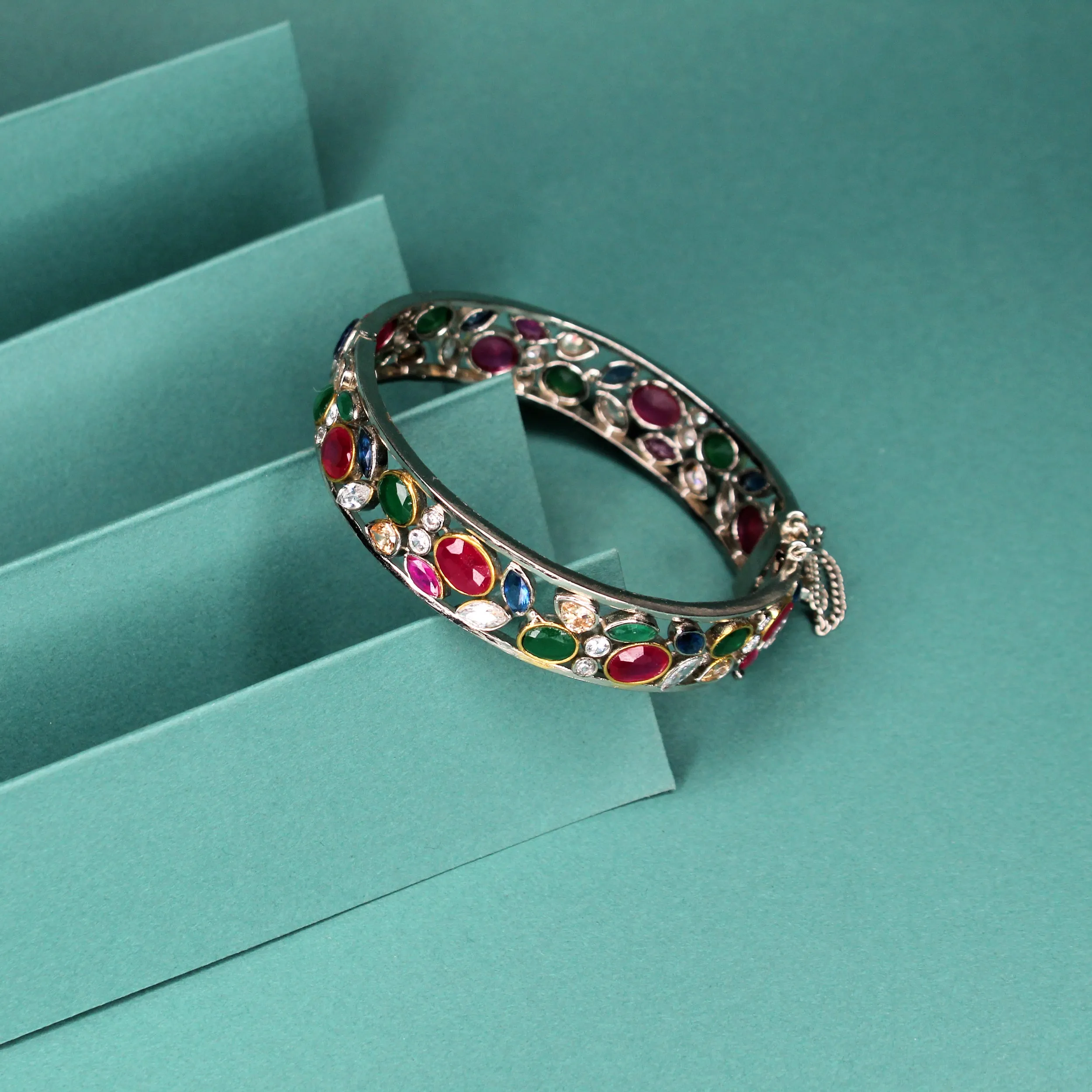 Bangle in Multi Color Stones