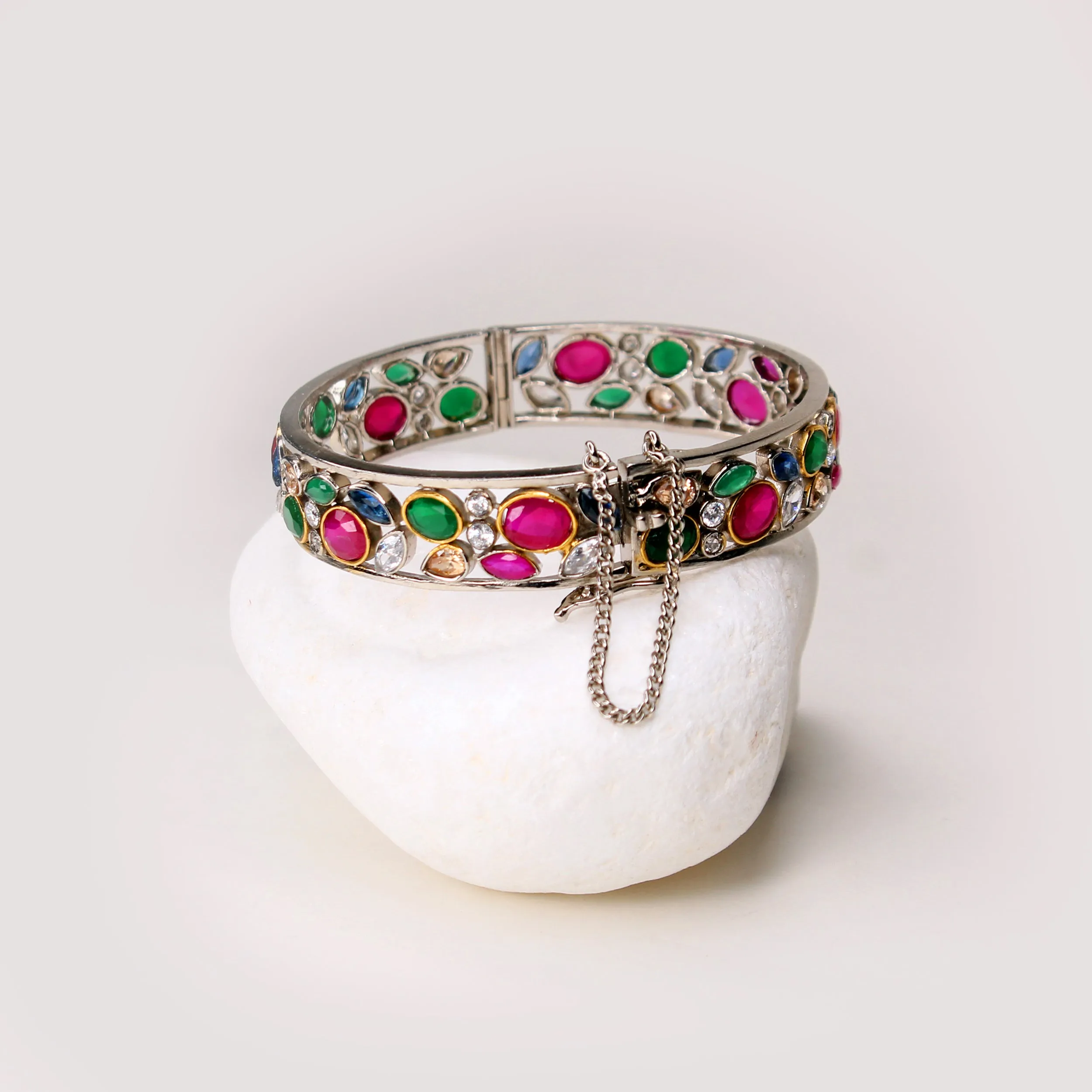 Bangle in Multi Color Stones