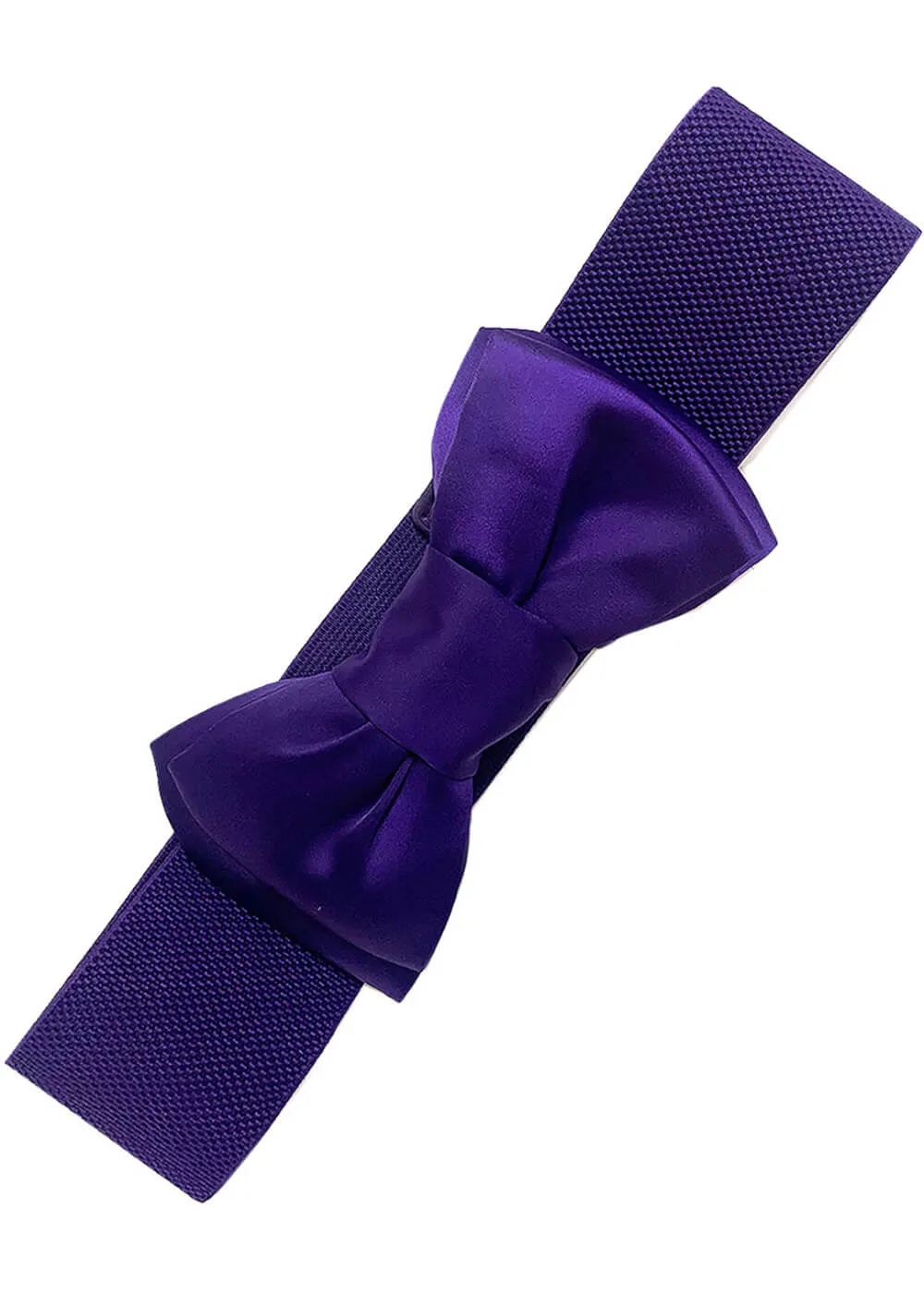 Banned Maria Bow Retro 50's Elastic Belt Cadburry Purple
