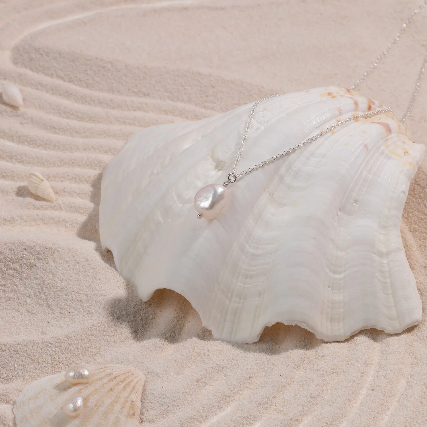 Baroque Pearl Charm Necklace