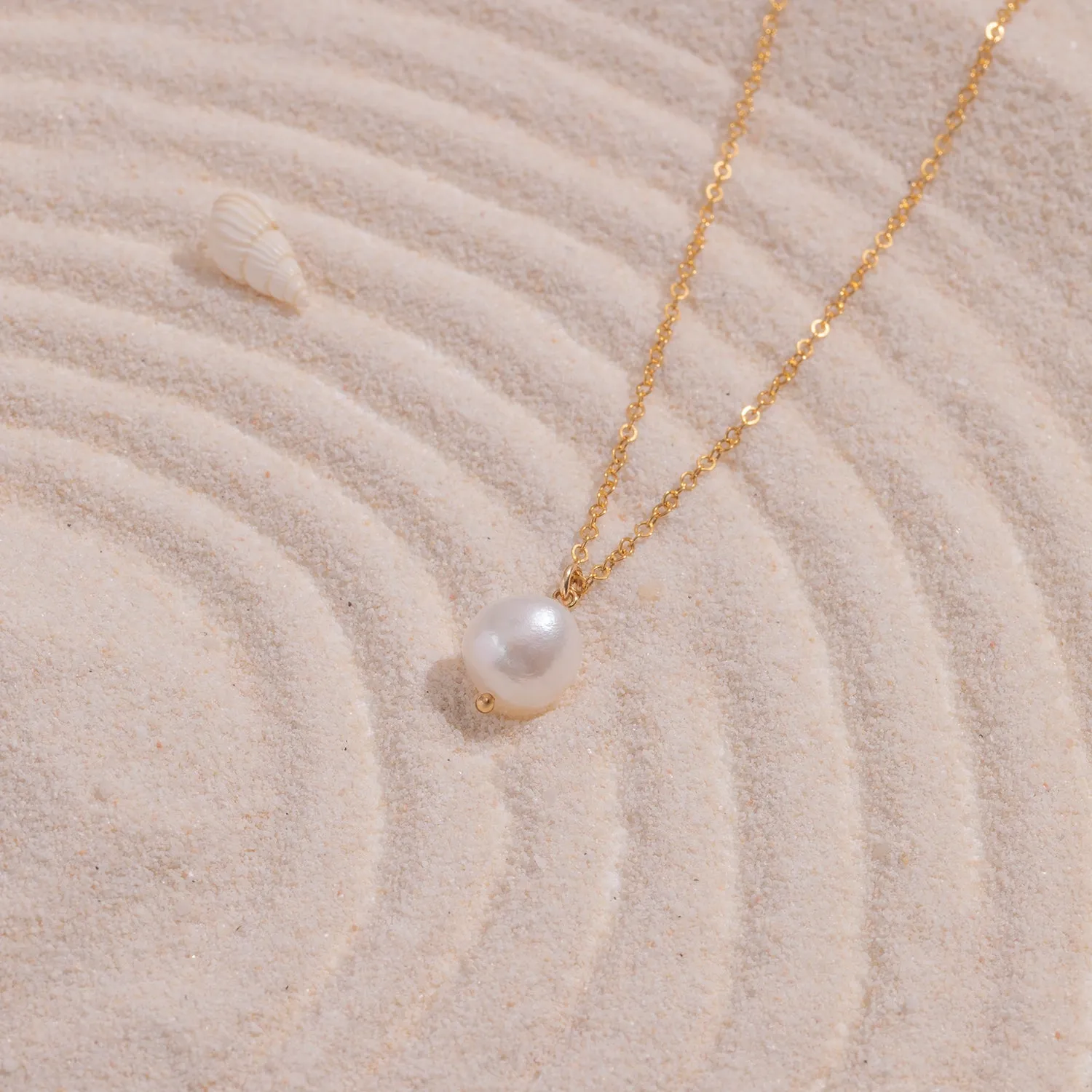 Baroque Pearl Charm Necklace