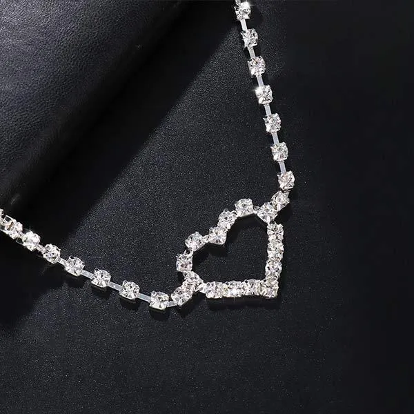 Beach Party Rhinestone Heart Anklet 37470082C