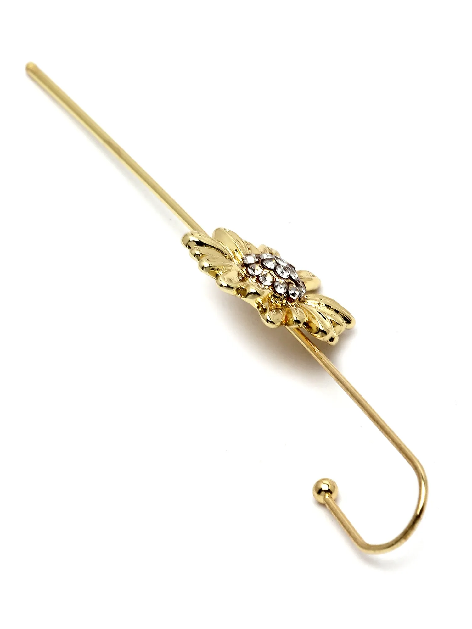 Bohey by KARATCART Gold Plated Floral Design Ear Cuffs for Women