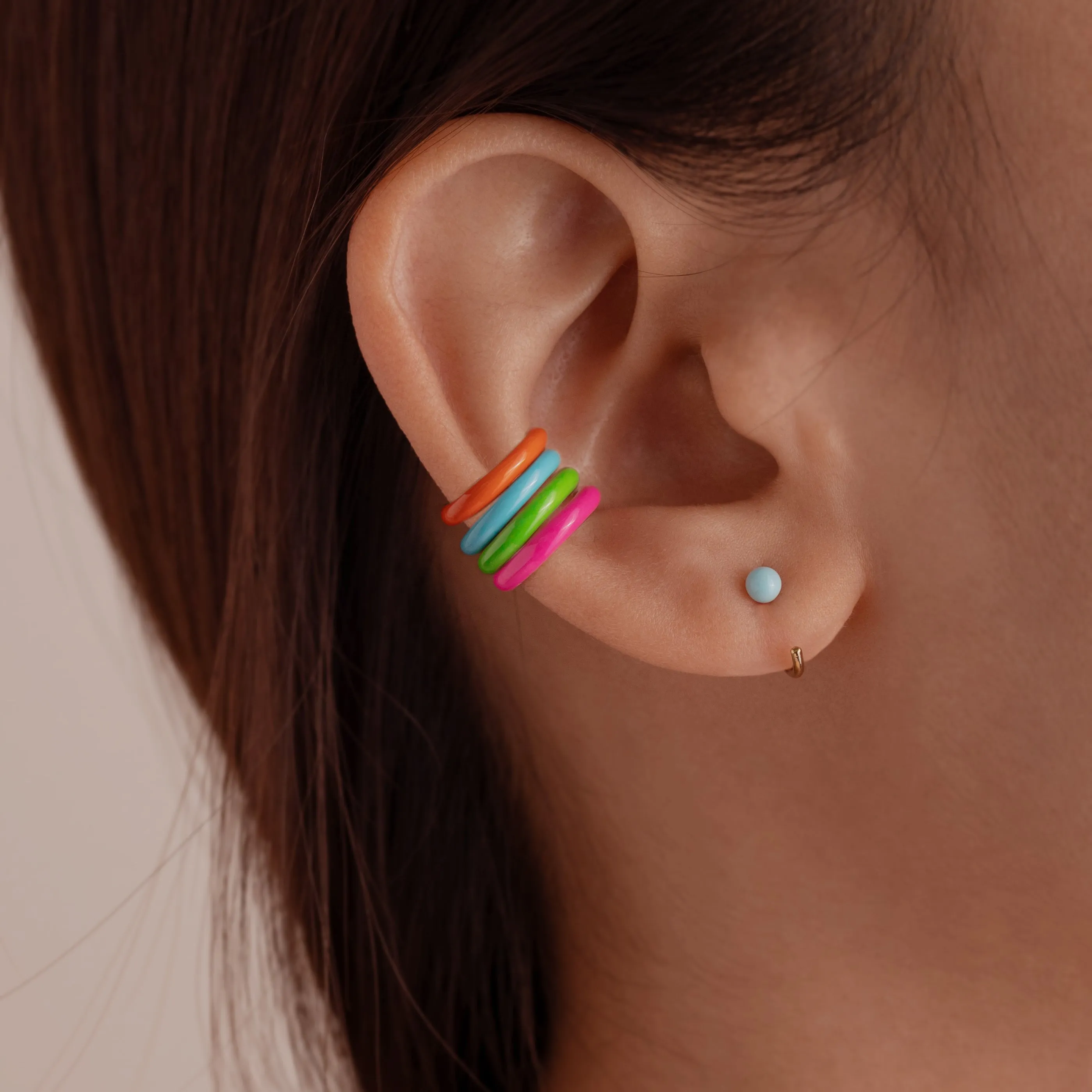 Bold Orange Ear Cuff