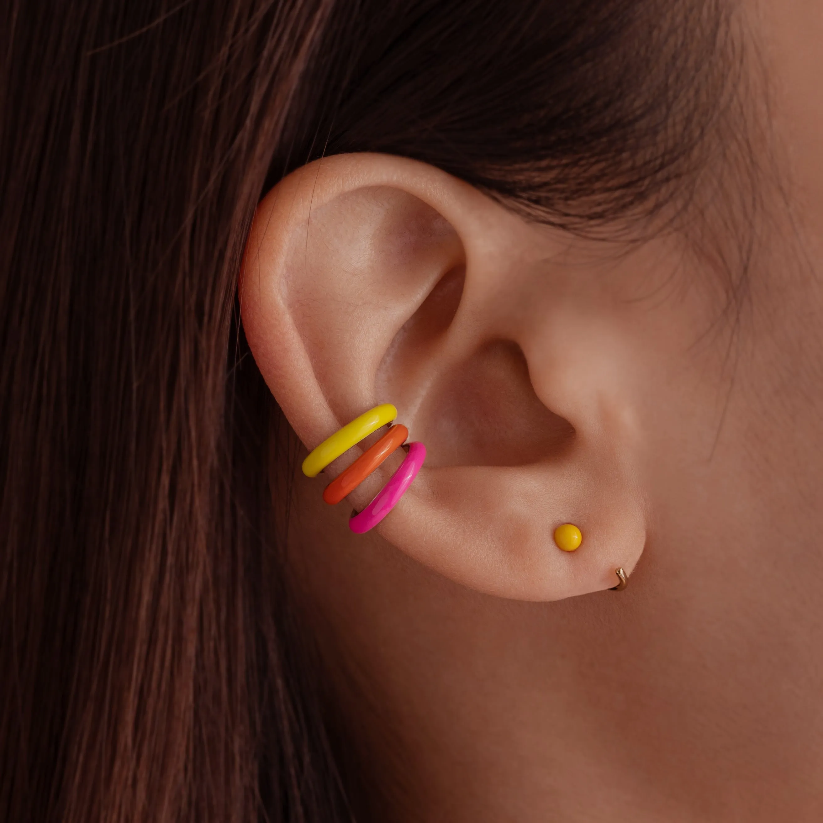Bold Orange Ear Cuff