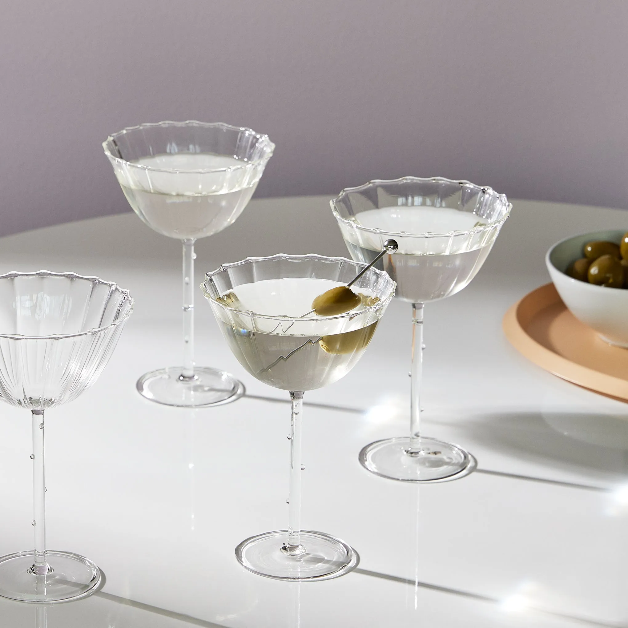 Bouquet Glass Stemware - Set of 4 - Coupe