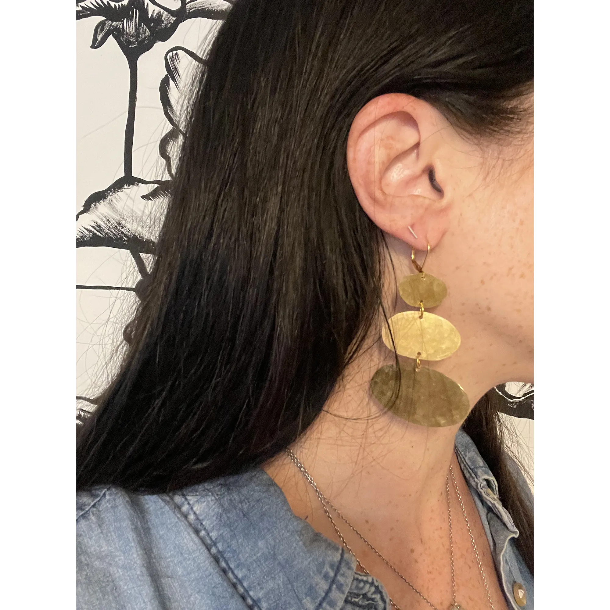 Brass Cloud Earrings