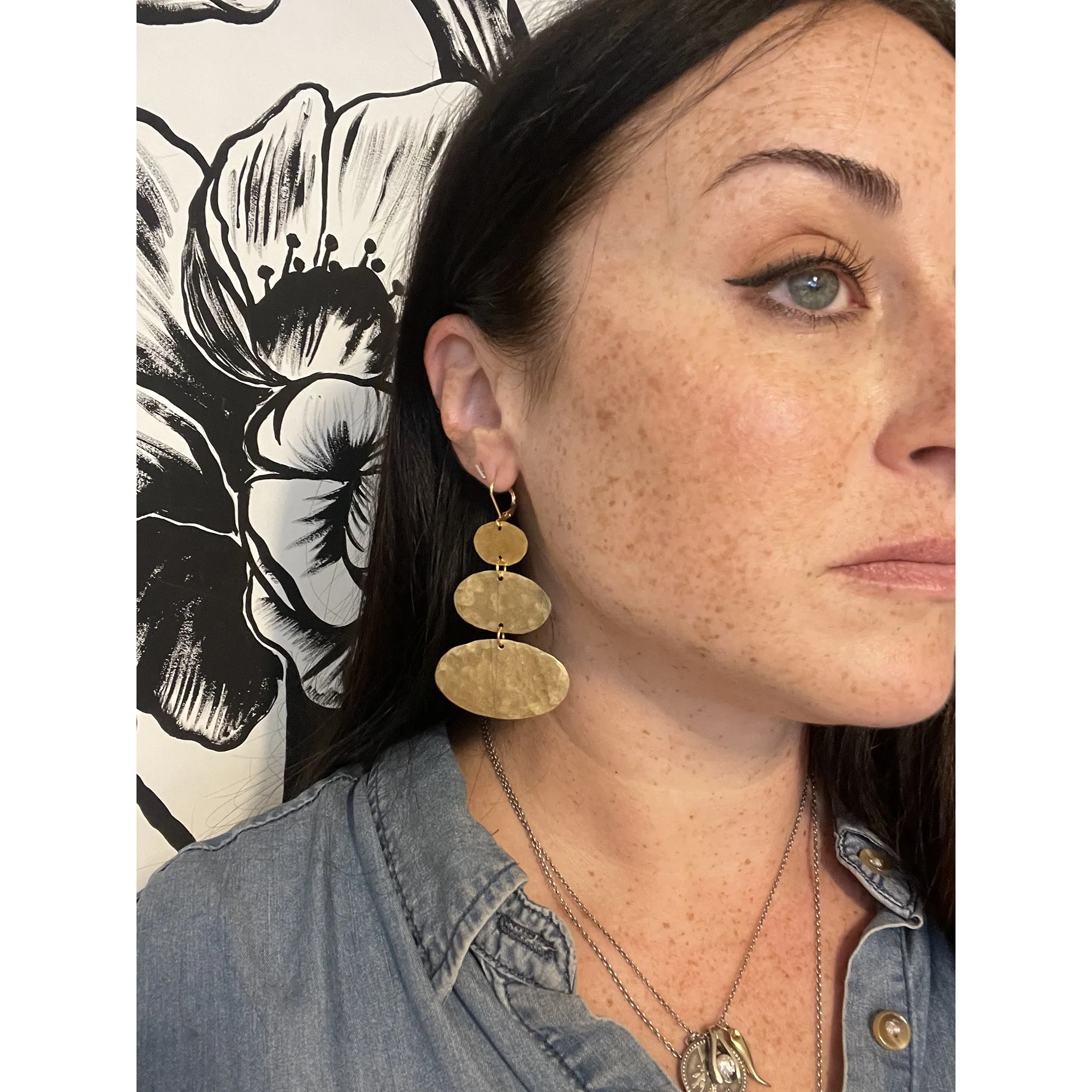 Brass Cloud Earrings