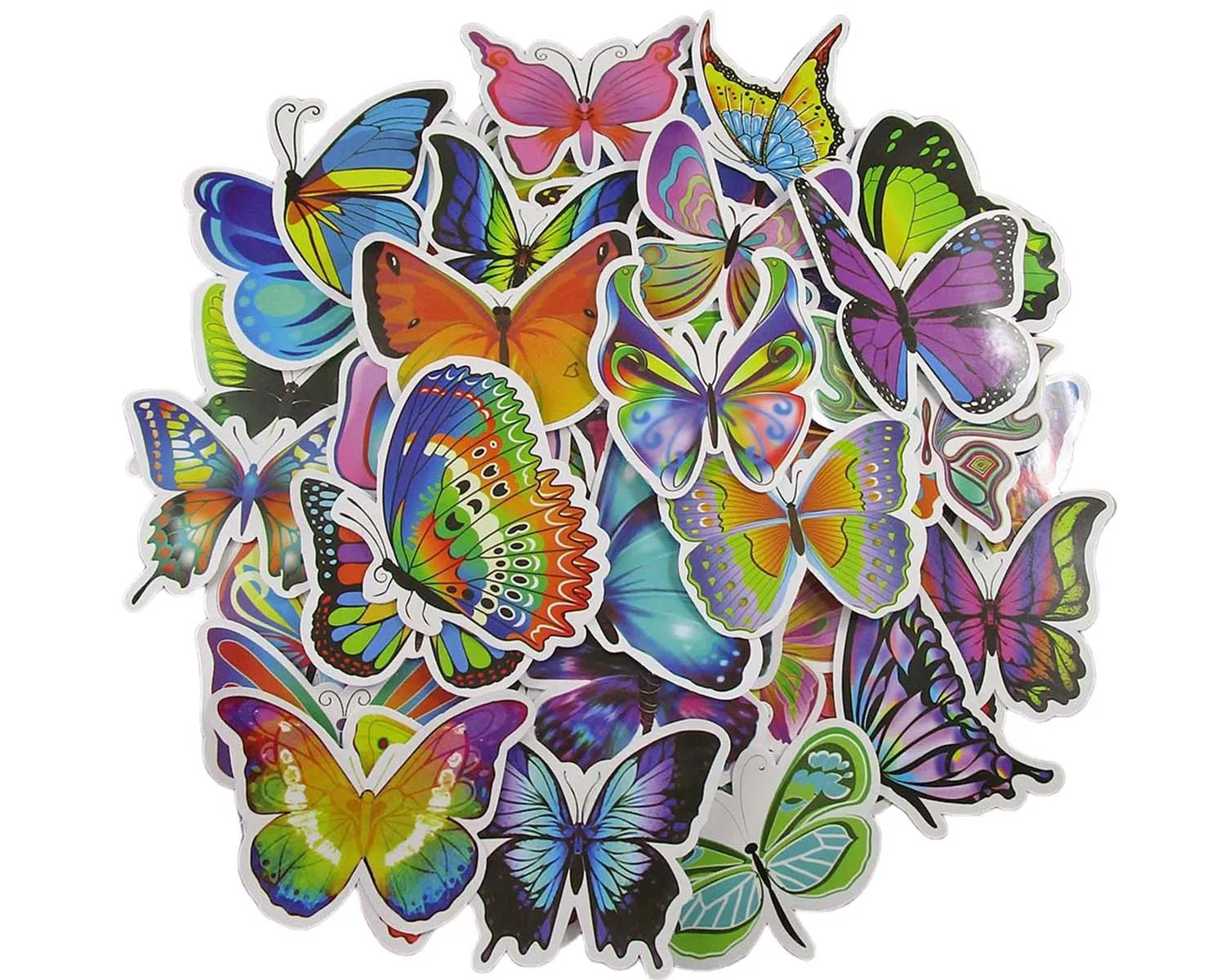 Butterfly Sticker Pack - Waterproof PVC Stickers 50pc J113