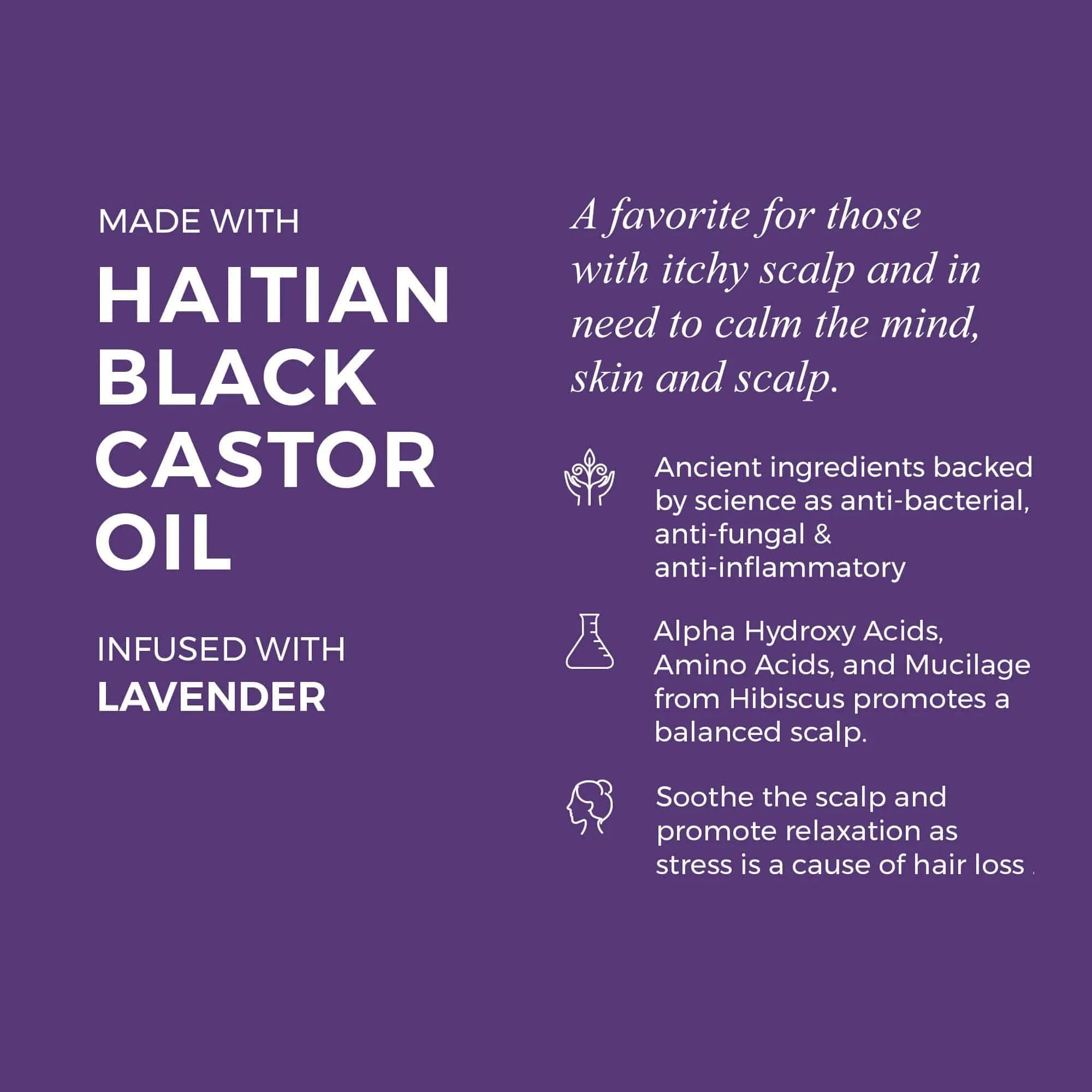 Buy 2oz Haitian Black Castor Oil: Lavender and Hibiscus, Get One FREE