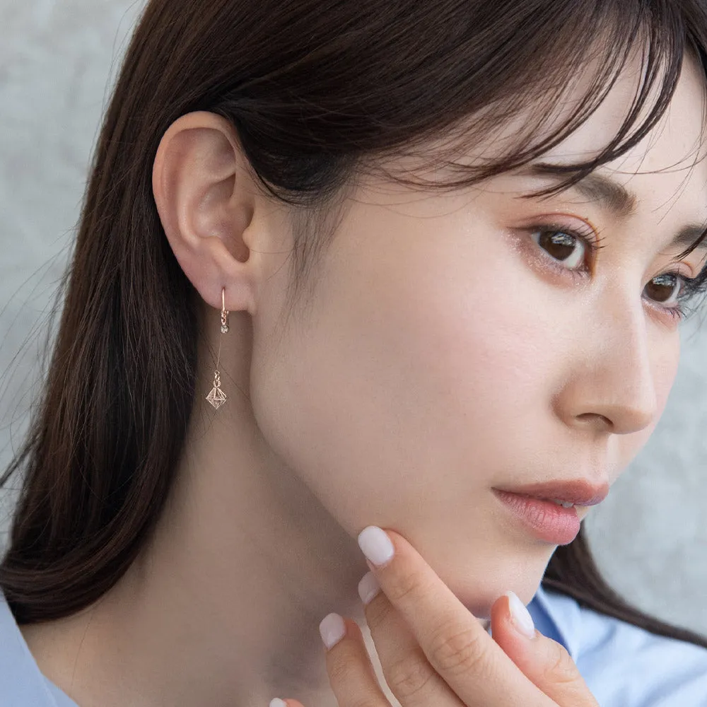 Caged Stone Dangle Earrings
