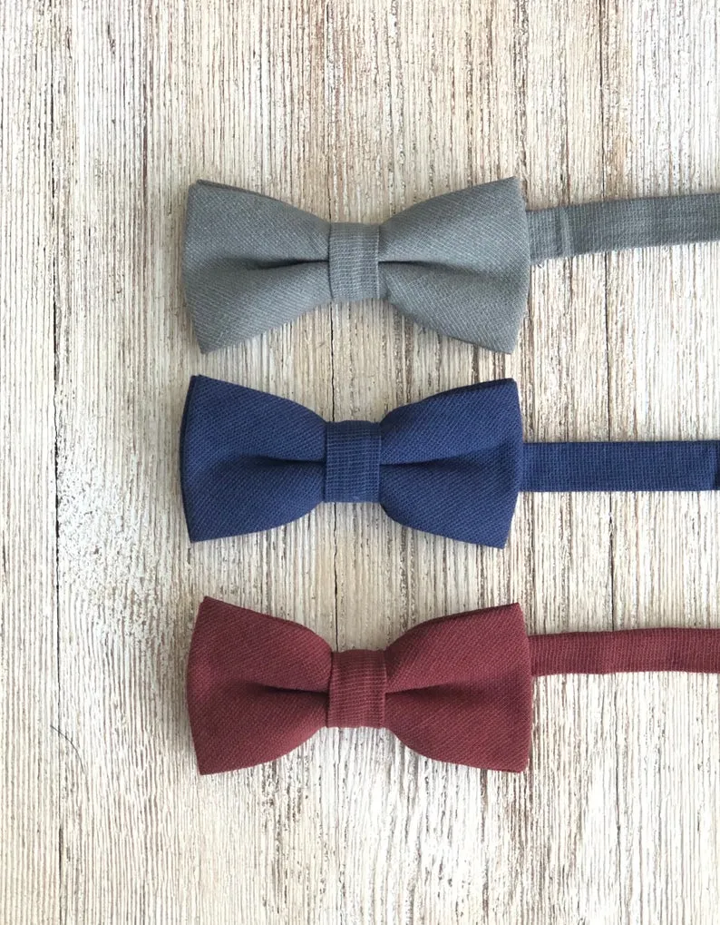 Caramel Suspenders with Sage Cotton Bow Ties