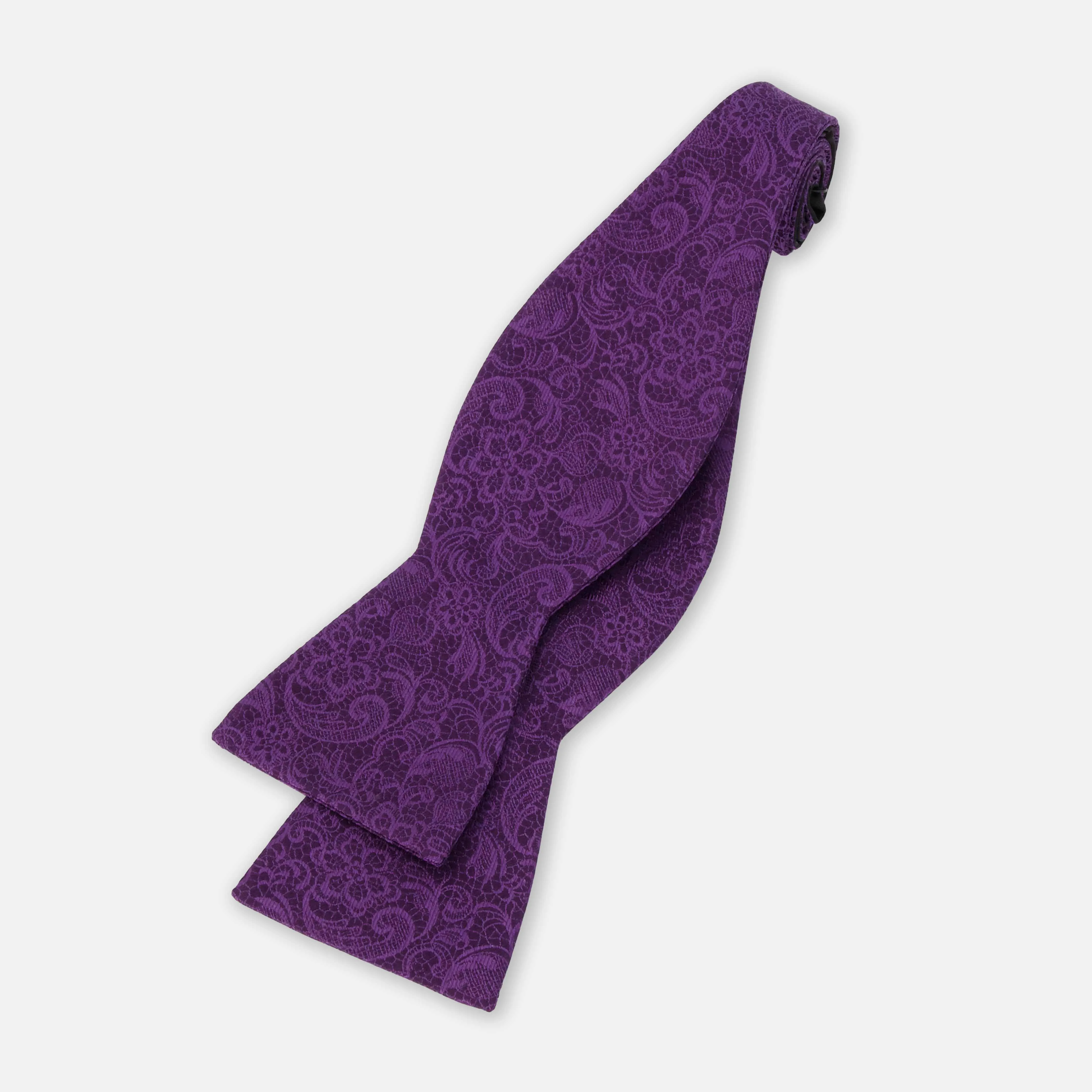 Ceremony Paisley Eggplant Bow Tie
