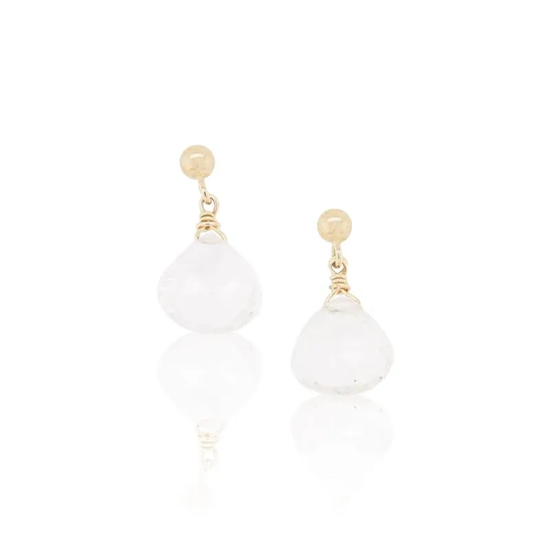 CLEAR QUARTZ DANGLE EARRINGS