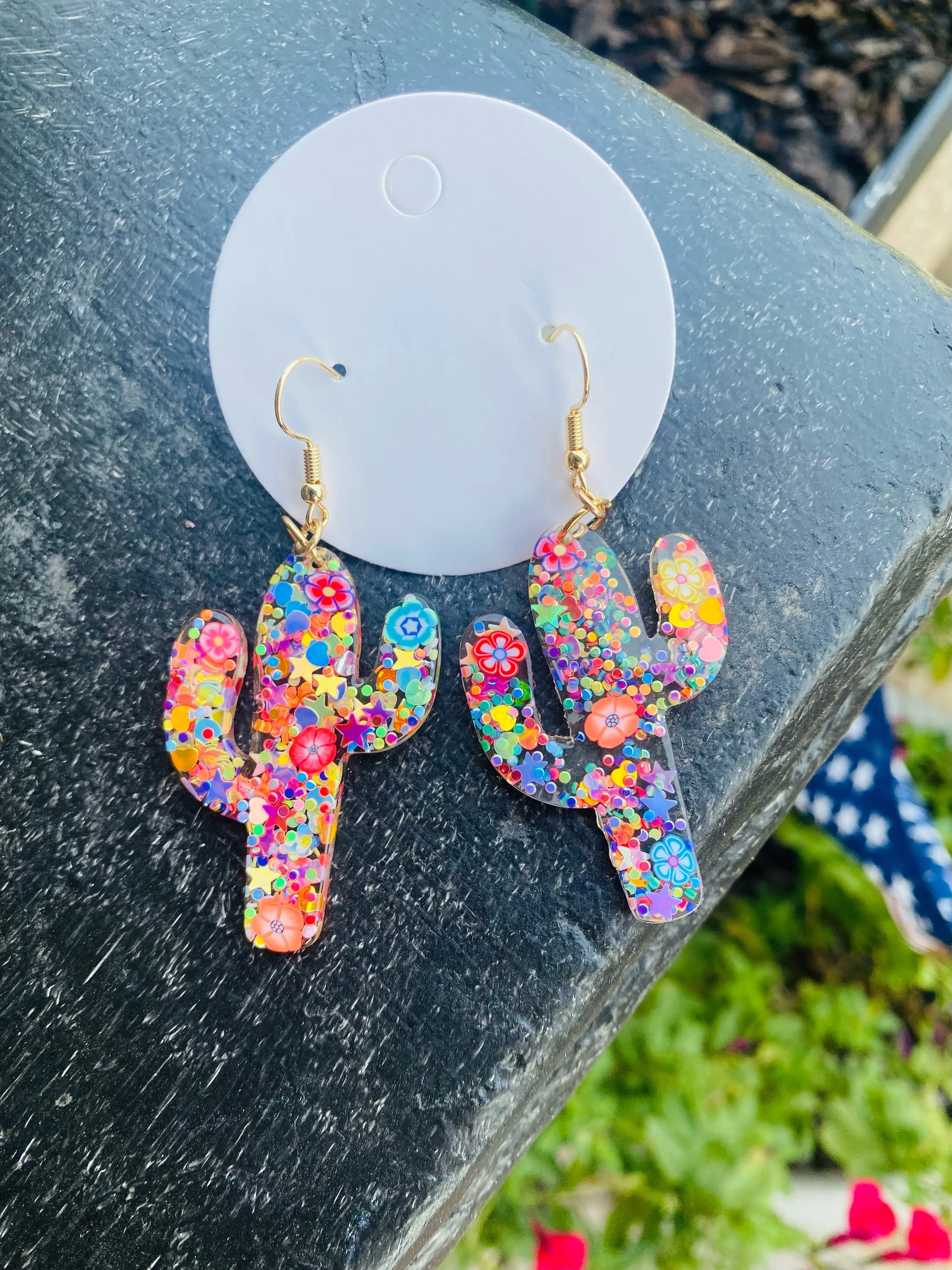 COLOR RIOT CACTUS EARRINGS